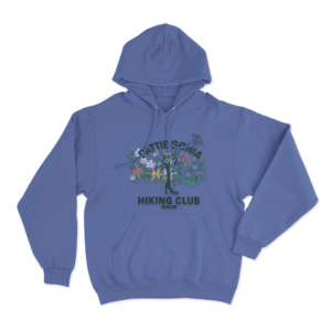Pattie Gonia Floral Hiking Club Unisex Hoodie Blue