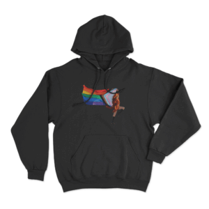 Pattie Gonia Rainbow Flag Dancer Unisex Hoodie Black