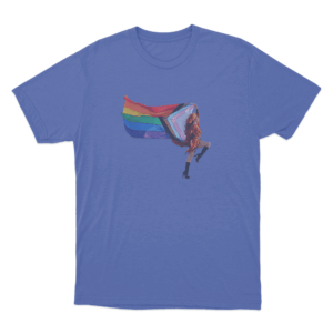 Pattie Gonia Rainbow Flag Dancer Unisex T Shirt Blue