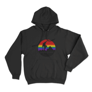 Pattie Gonia Rainbow Hiker Unisex Hoodie Black