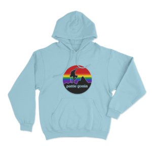 Pattie Gonia Rainbow Hiker Unisex Hoodie Sky Blue